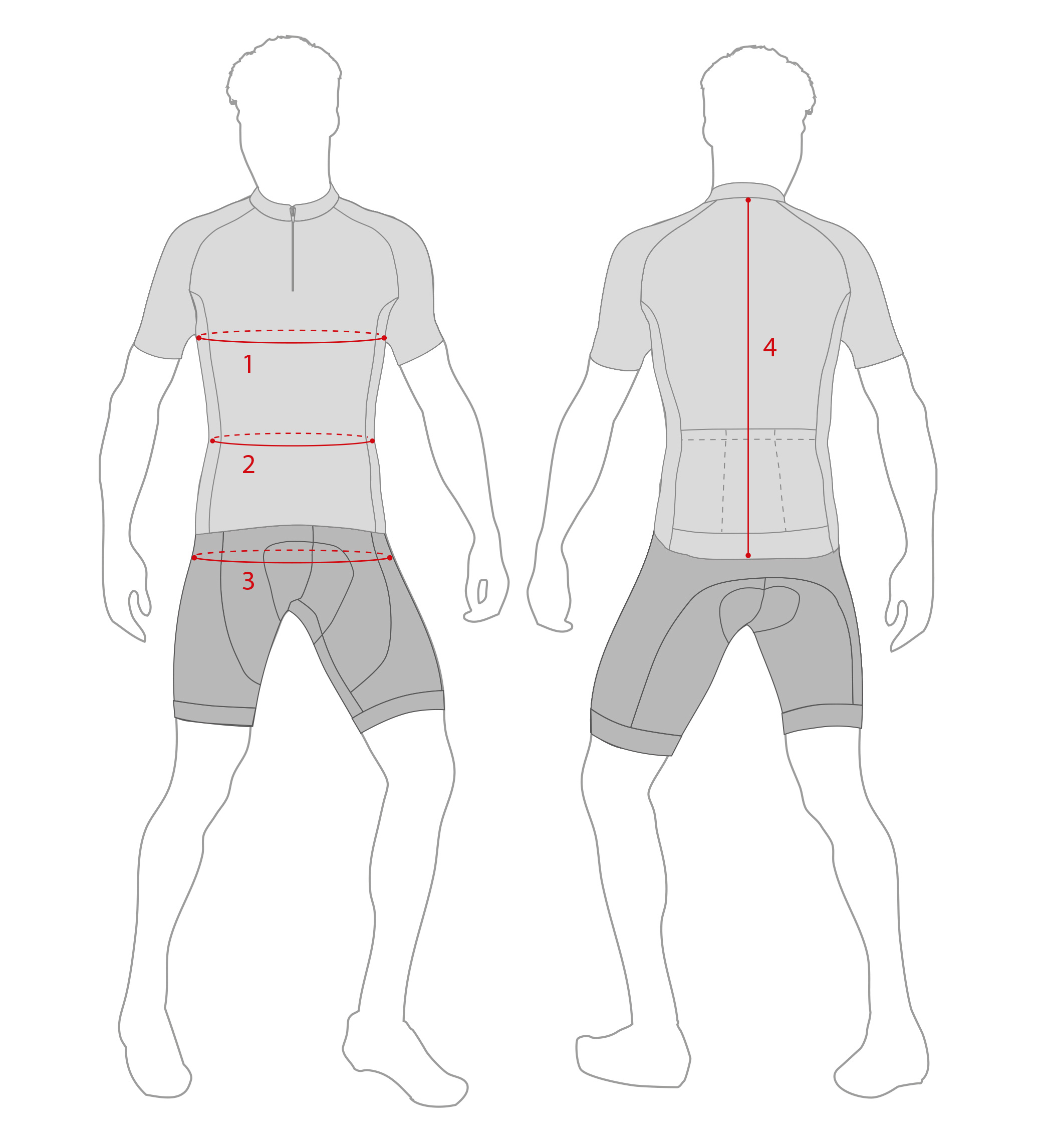 man cycling size guide